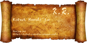 Kohut Renáta névjegykártya